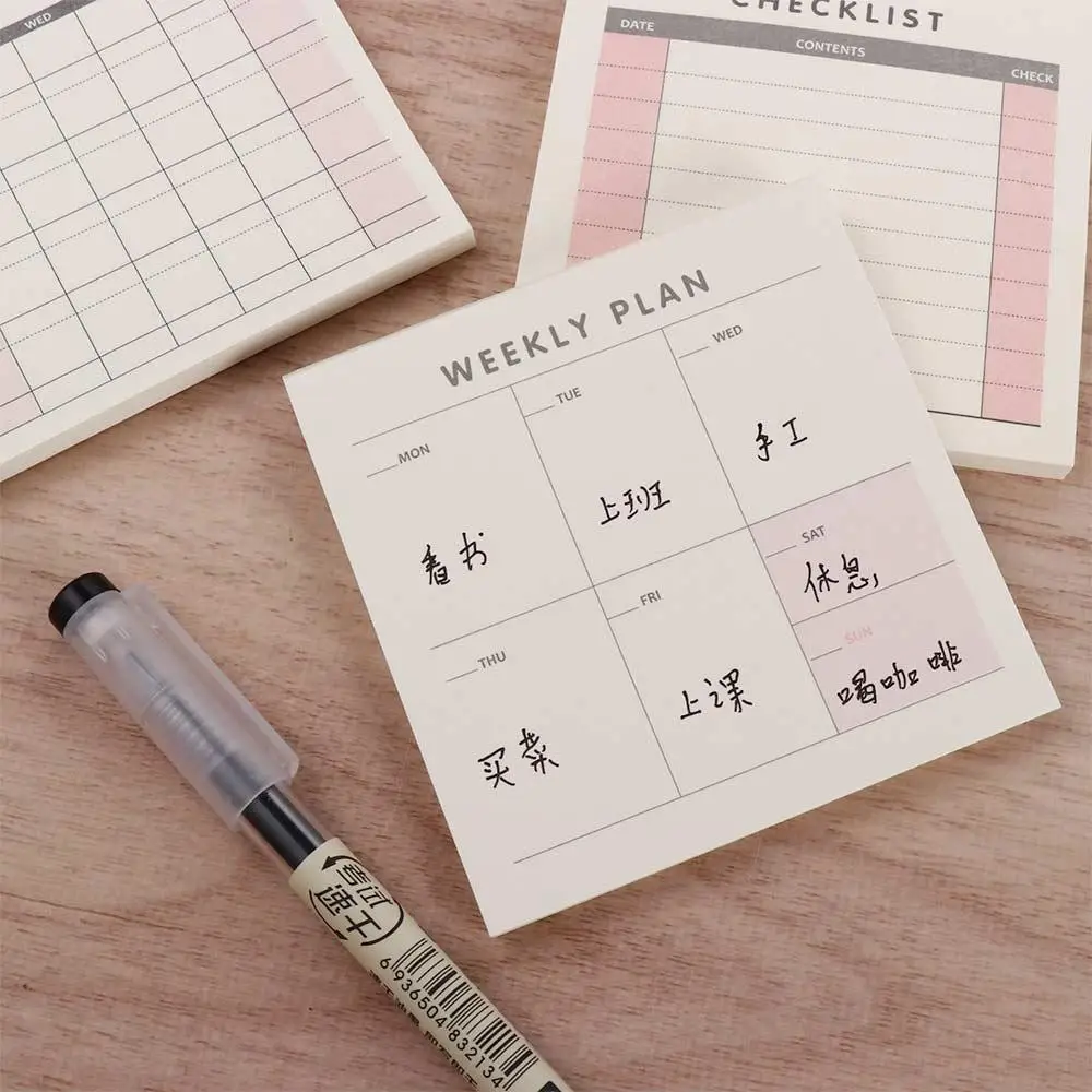 Creative Portable School Supplies To Do List Notebook Plan List Daily Weekly Memo Pad Month Planner Weekly Plan