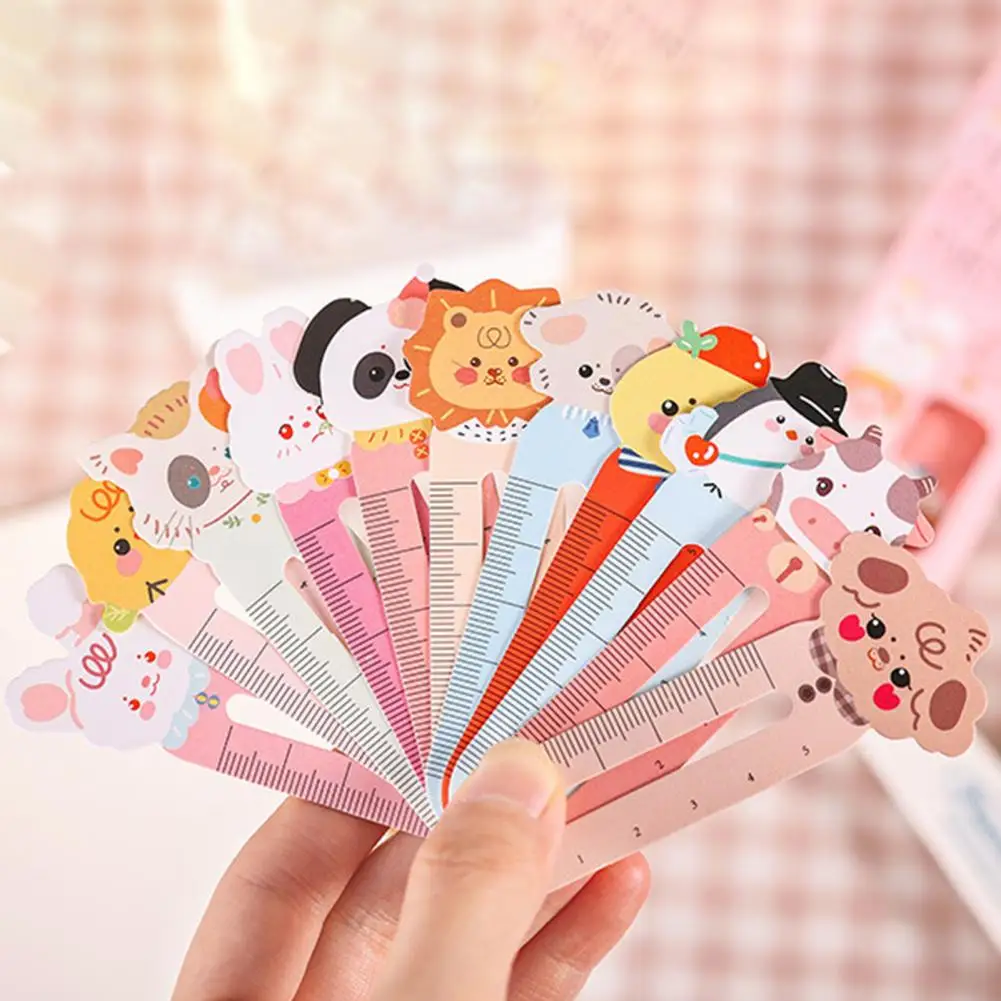 30Pcs Cartoon Animal/Flower Bookmarks Portable Cute Paper Book Paging Marker Students Stationery Bookmarks Reward for Kids