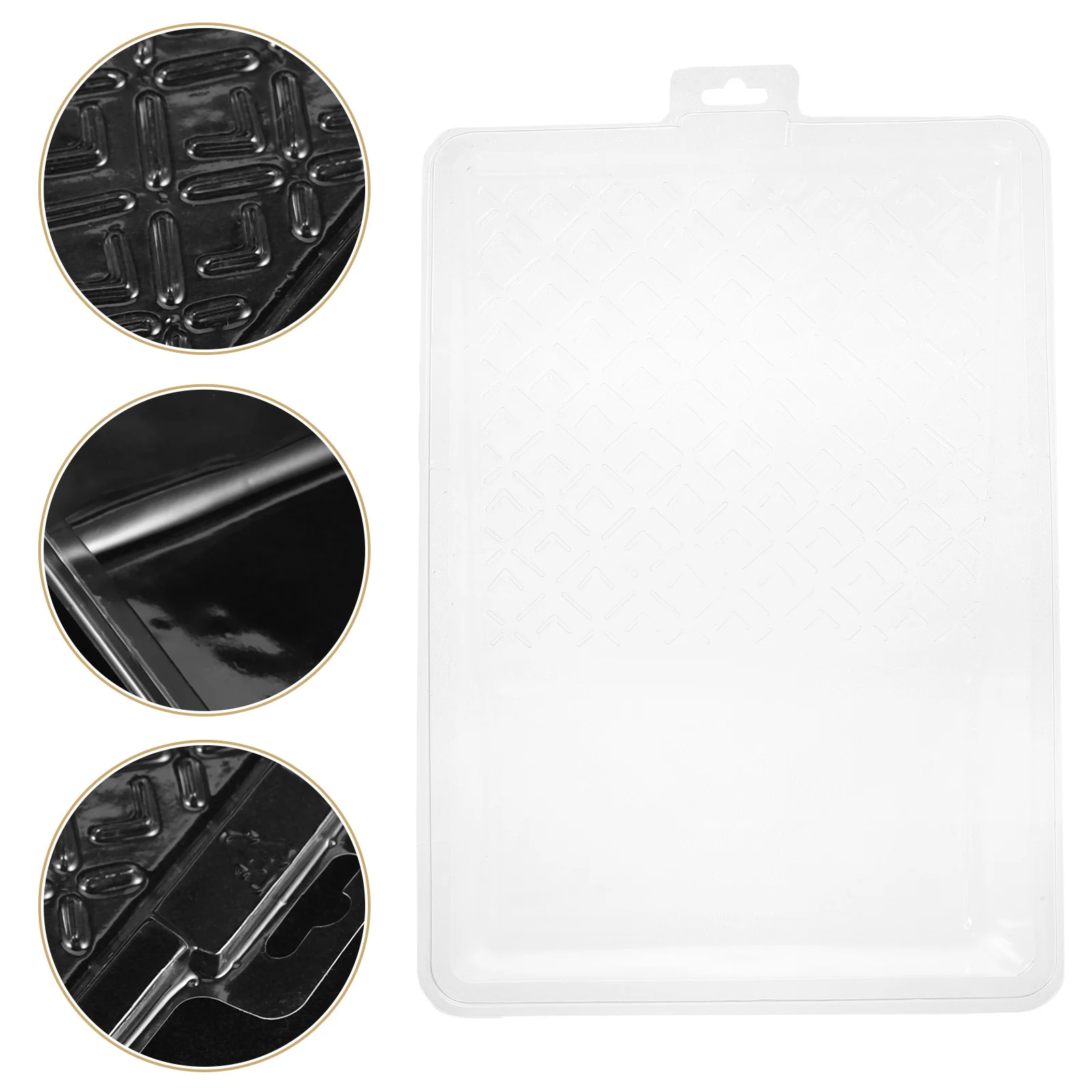 

5 Pcs Paint Tray Liners Trays Clear Pail Roller Pan Coating Plastic Transparent
