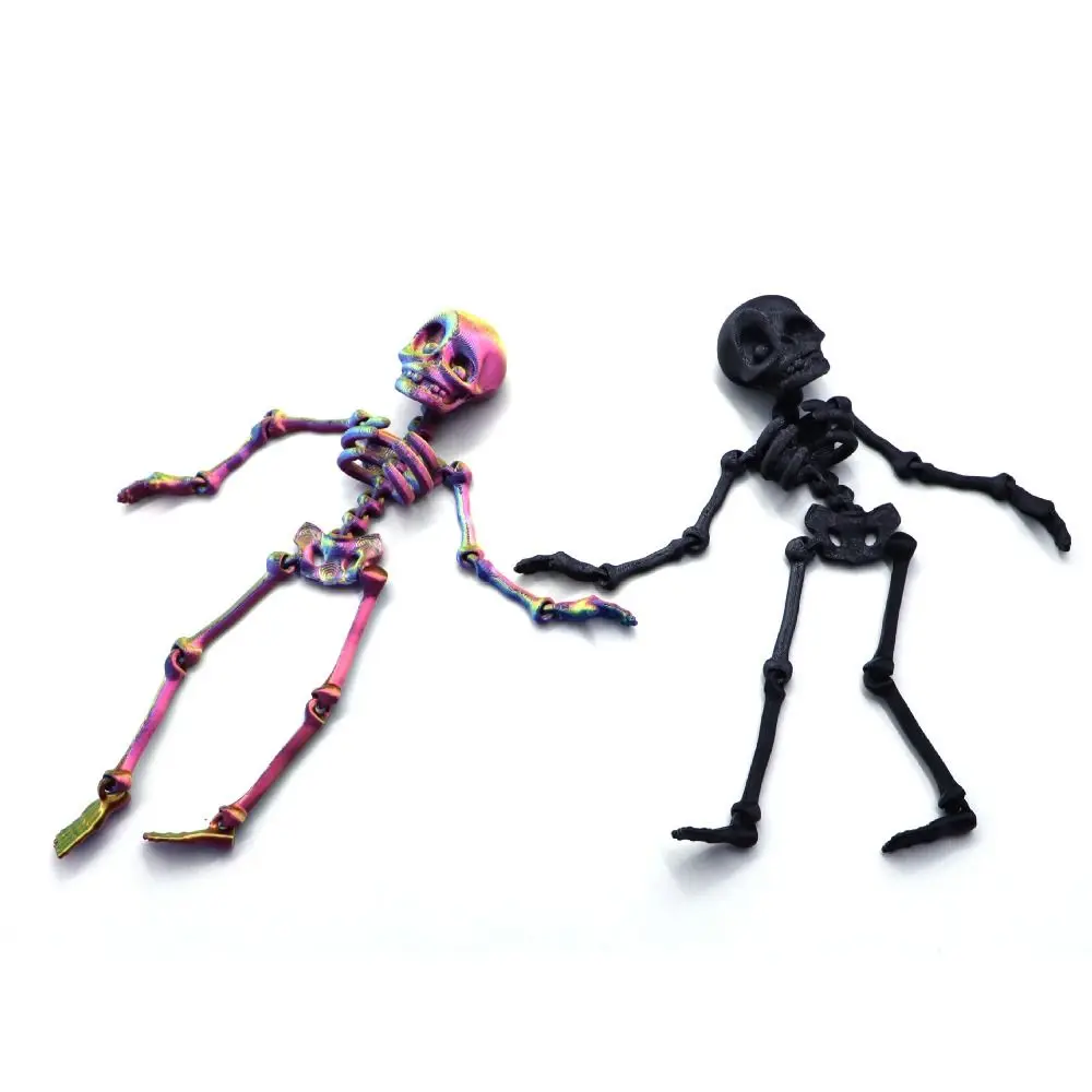 Beweegbare skeletrek koelkast sticker prachtige grappige schedel magnetische sticker decoratie persoonlijkheid Halloween ornamenten