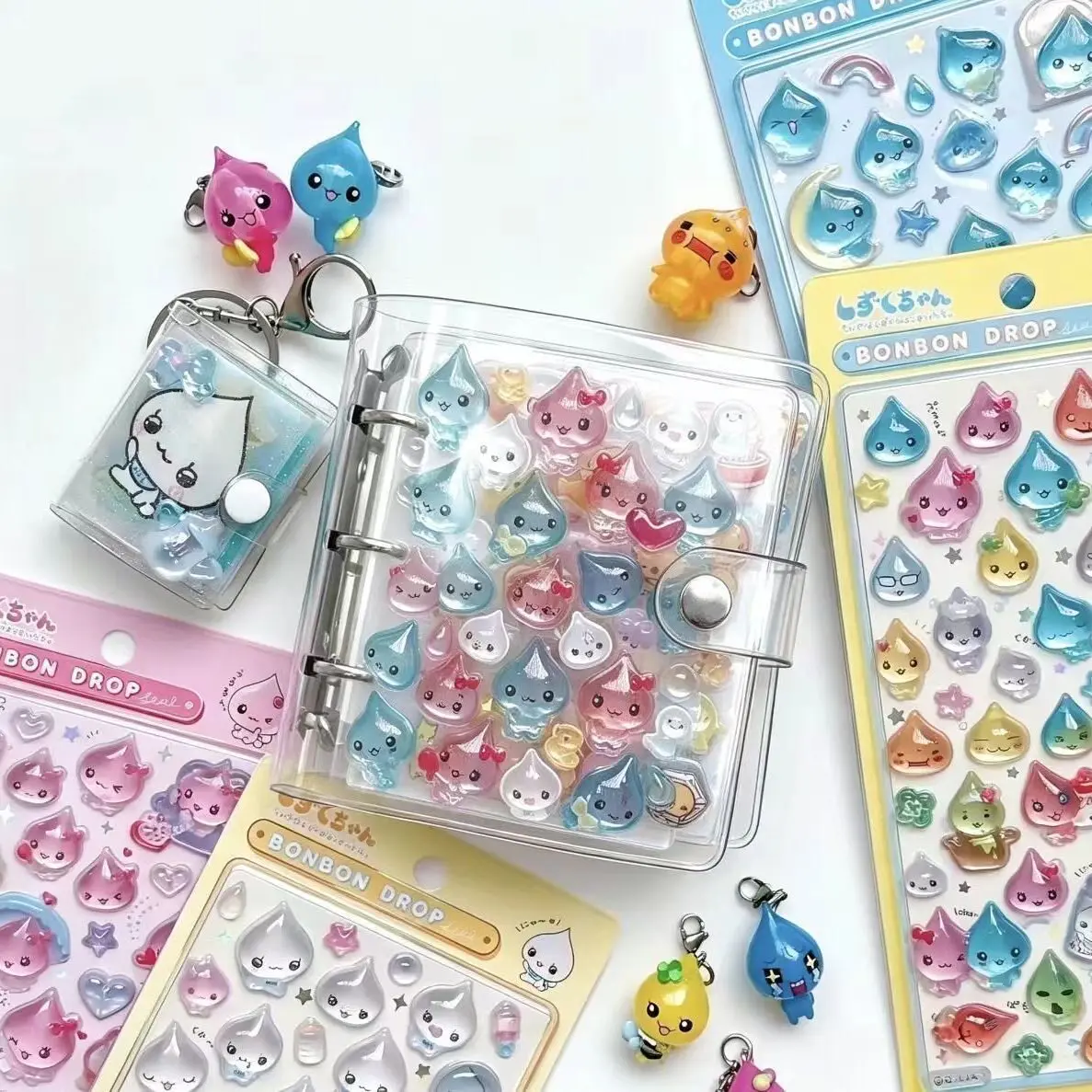 transparent-large-capacity-pvc-ring-binder-sticker-book-high-aesthetic-value-student-scrapbooking-material-storage-book