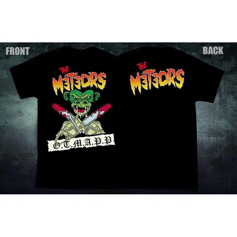 The Meteors band 2 SIDES T shirt black Short sleeve S to 5Xl 2F365