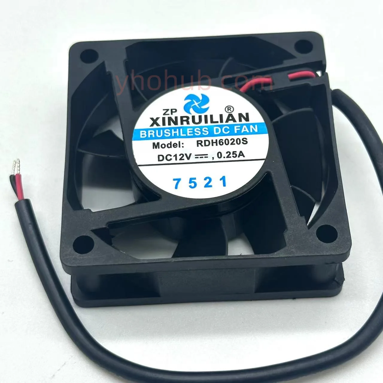 

XINRUILIAN RDH6020S DC 12V 0.25A 2-Wire 60x60x20mm Server Cooling Fan