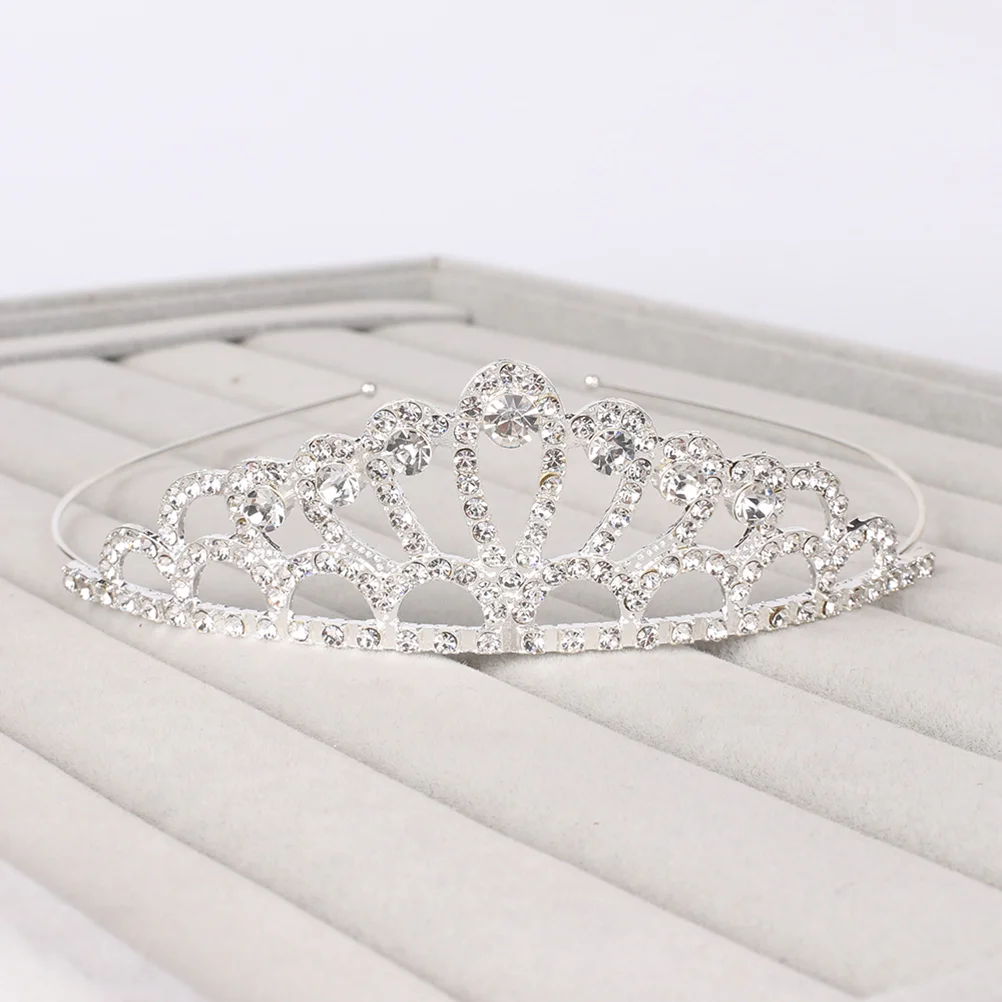 

The Crown Children's Tiara Peach Heart Hair Accessories Jewelry Bridal White Bride