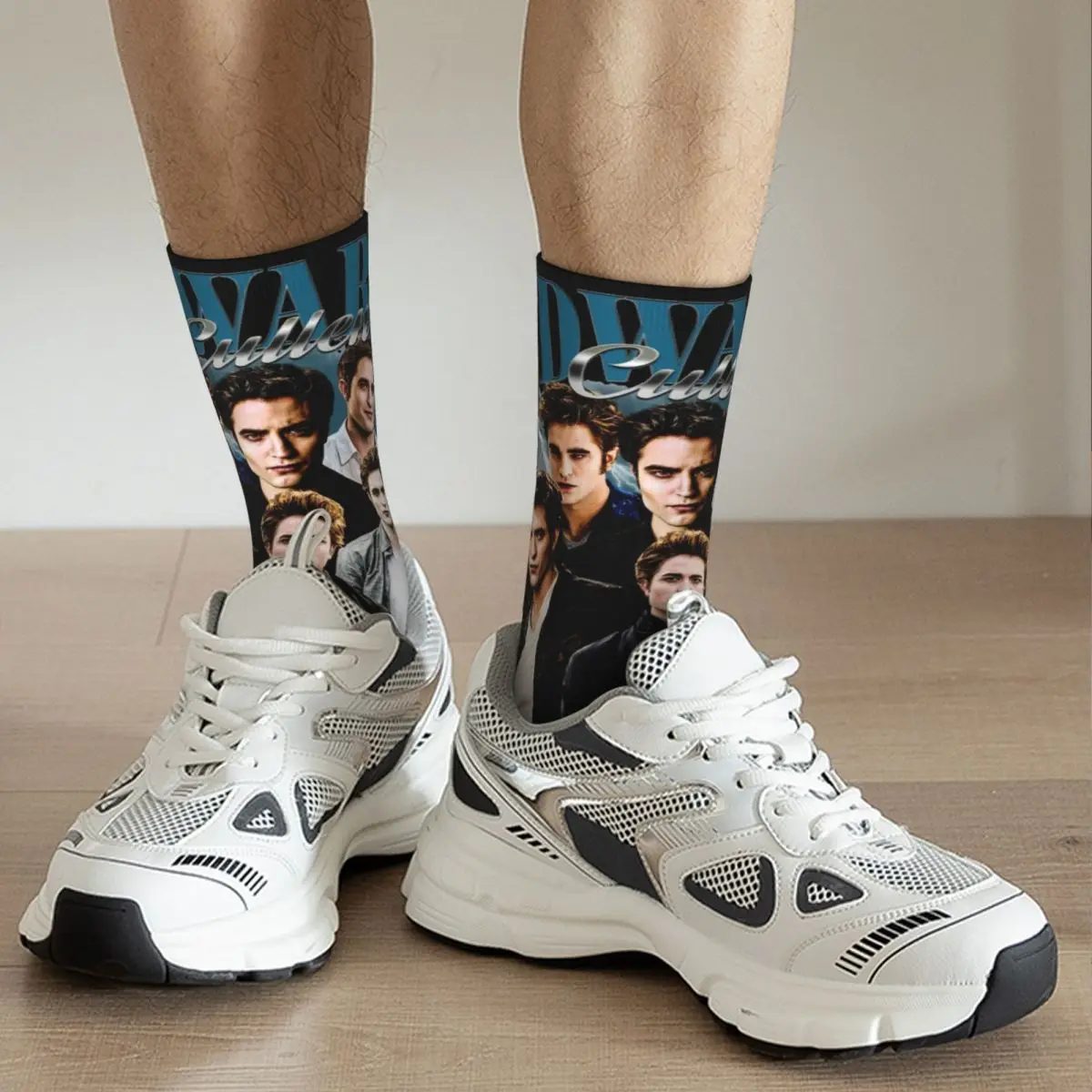 Winter Warm Harajuku Unisex Vintage Edward Cullen Retro 90 Homage Twilight Socks Robert Pattinson Sweat Absorbing Socks