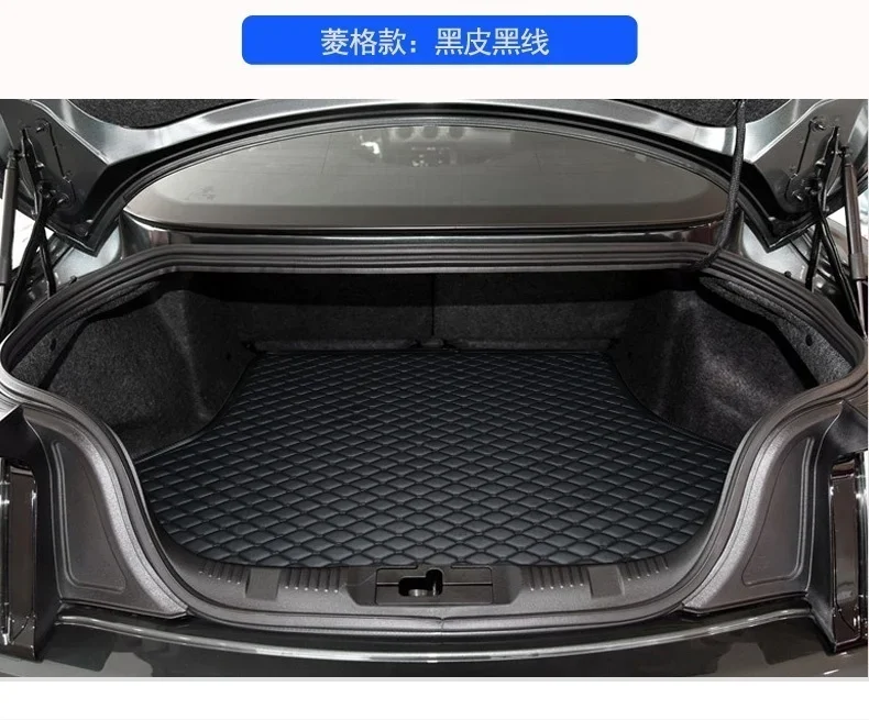 For Ford Mustang Car Truck Mat Antiskid Car Leather Rear Trunk Mat Waterproof Anti-dirty Floor Mats