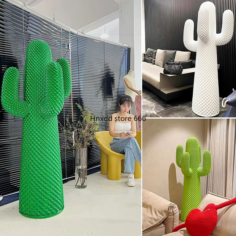 Cactus coat rack sculpture shopping mall decoration trend ornament