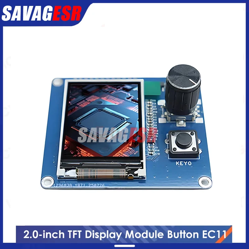 2.0 Inch TFT LCD Display with Rotary Encoder EC11, IIC SPI Interface for ESP32 Raspberry Pi DIY Projects