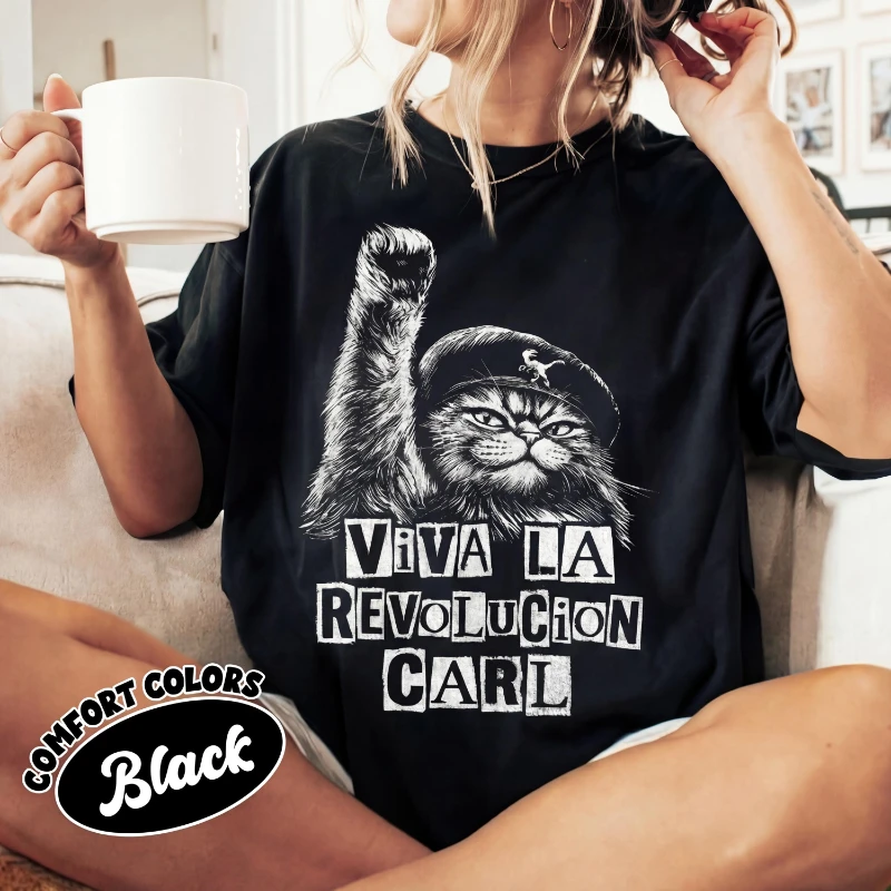 Viva La Revolucion Carl Shirt, Dungeon Crawler Carl Fantasy, Princess Donut Sci-Fi Meme Tee, Dungeon Crawler Carl Buchliebhaber – Detail 3