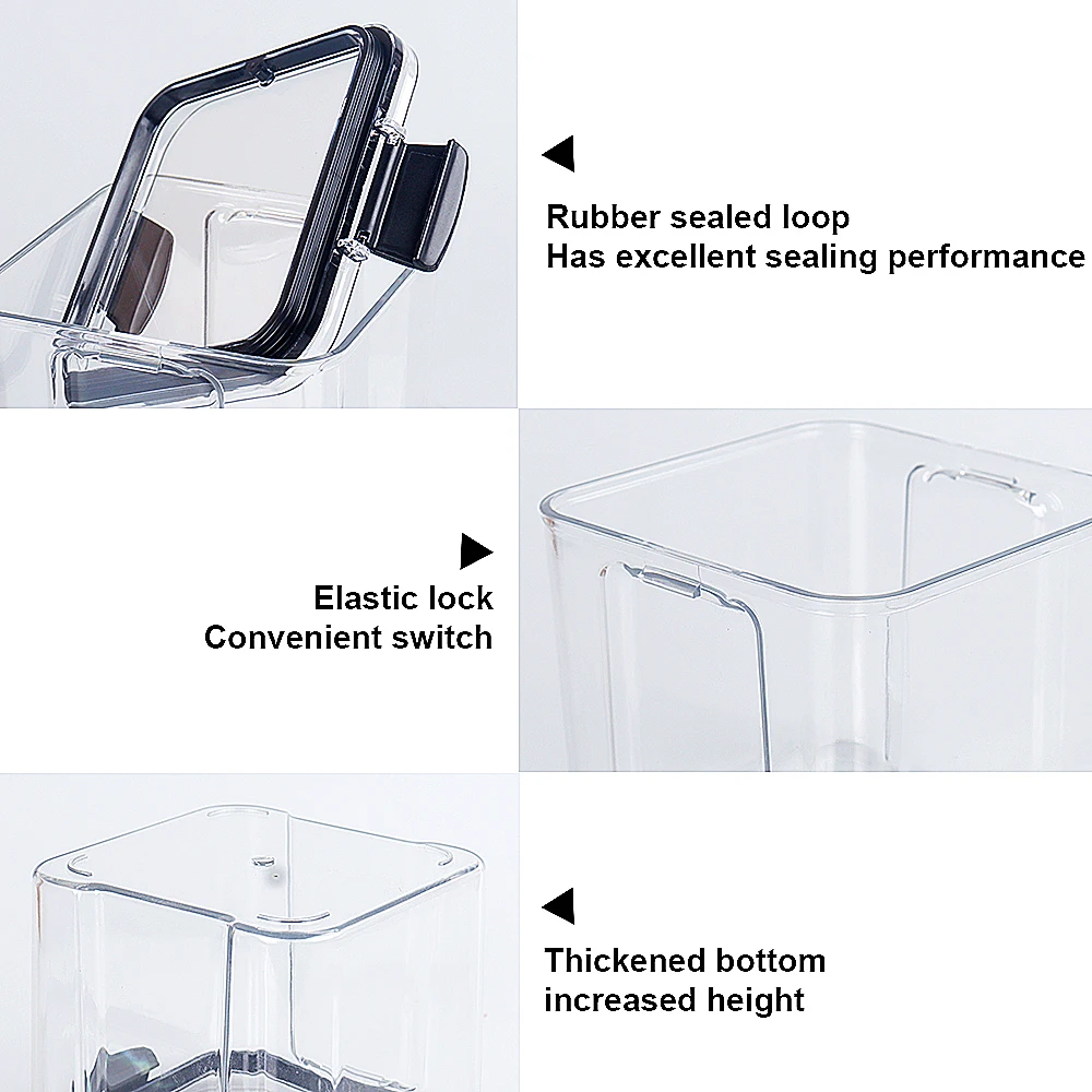 Airtight Food Storage Containers Clear Grain and Dry Food Storage Jars with Easy Lock Lid Seal Jars for Kitchen Storage Jars