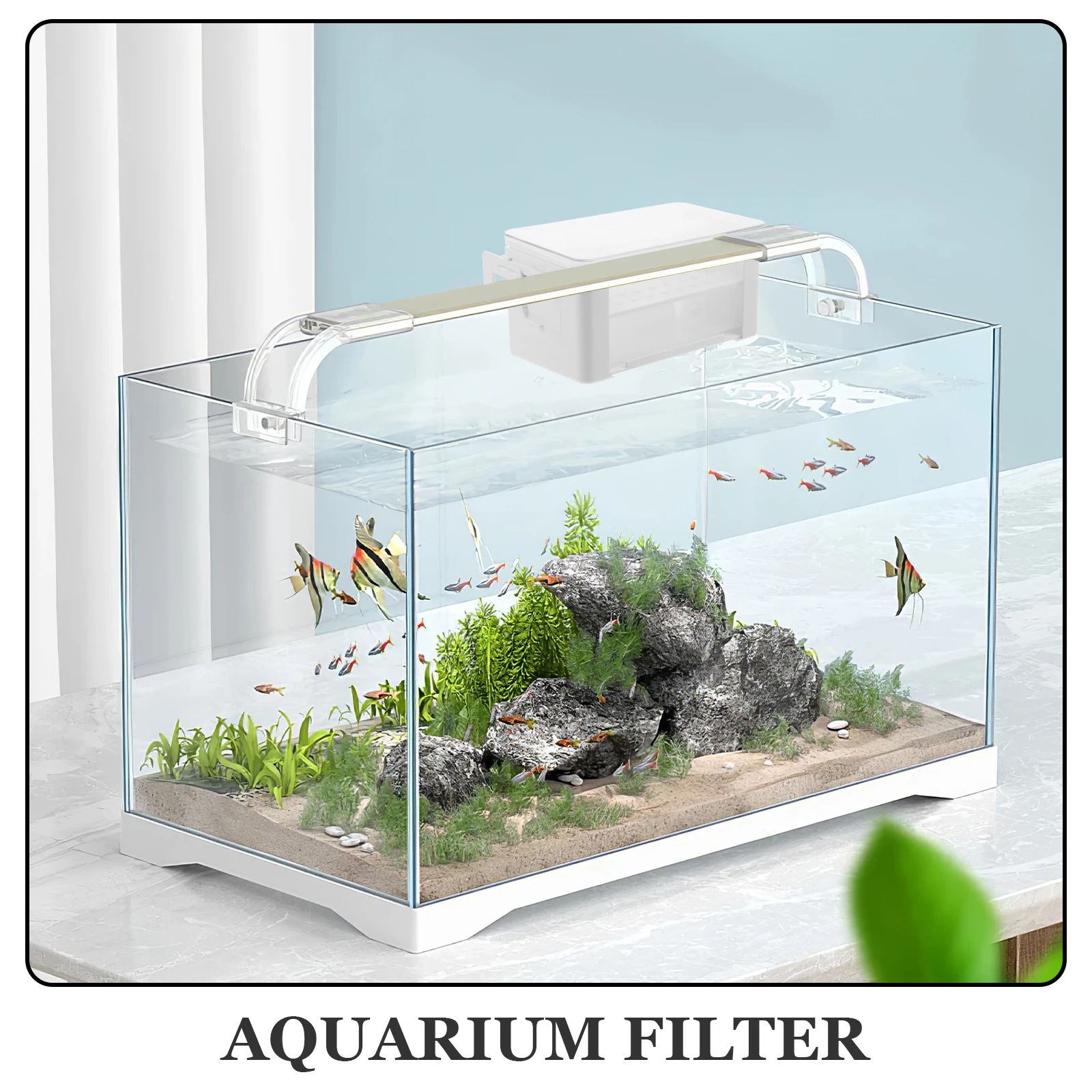 

Plastic Fish Tank Filter Turtle Aquarium Multi layer Filtration System Water Circulation Stabilizer Easy Installation Gifts
