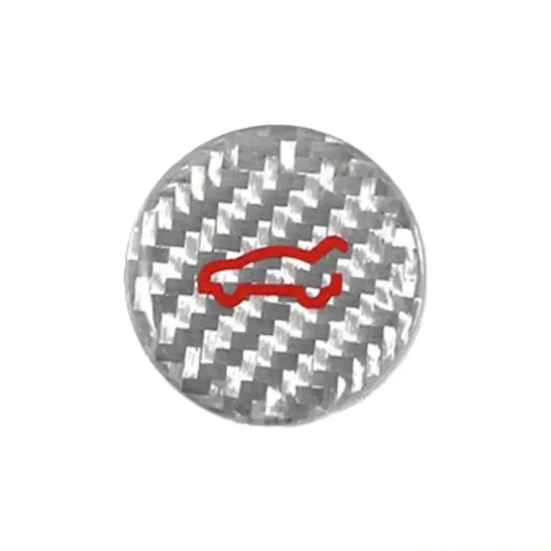 

J0MA Automotive Trunk Button Protector Carbon Fiber Construction Trunk Open Close Reminder Sticker Exterior Decals
