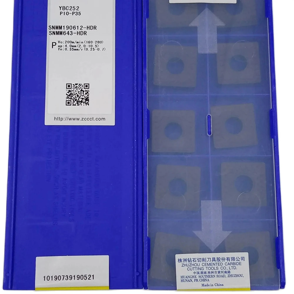ZCC SNMM190612-HDR Carbide Inserts CNC Turning Tool For processing steel SNMM 643-HDR 10PCS/BOX