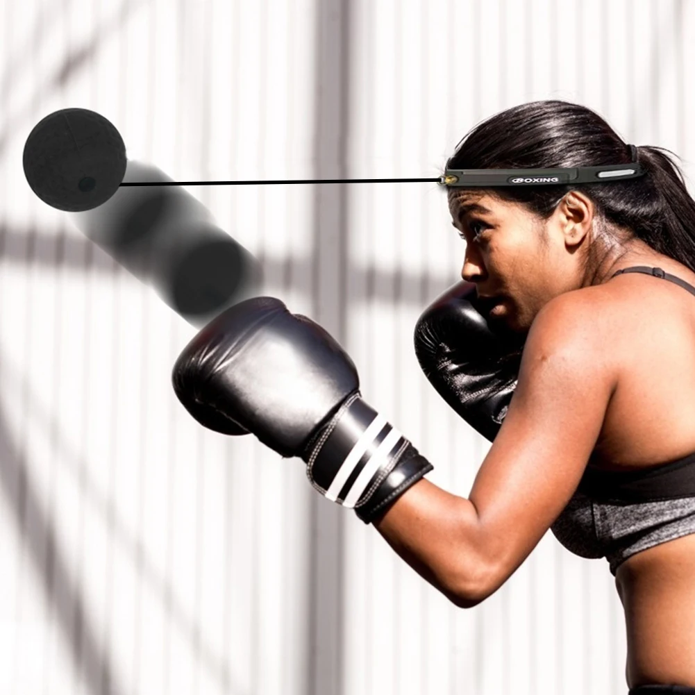 Boxen Reflex Speed Punch Ball Boxen Gummibälle für Beweglichkeit Reaktion Training mit Schweißband Fitness Ausrüstungen Zubehör – Detail 4