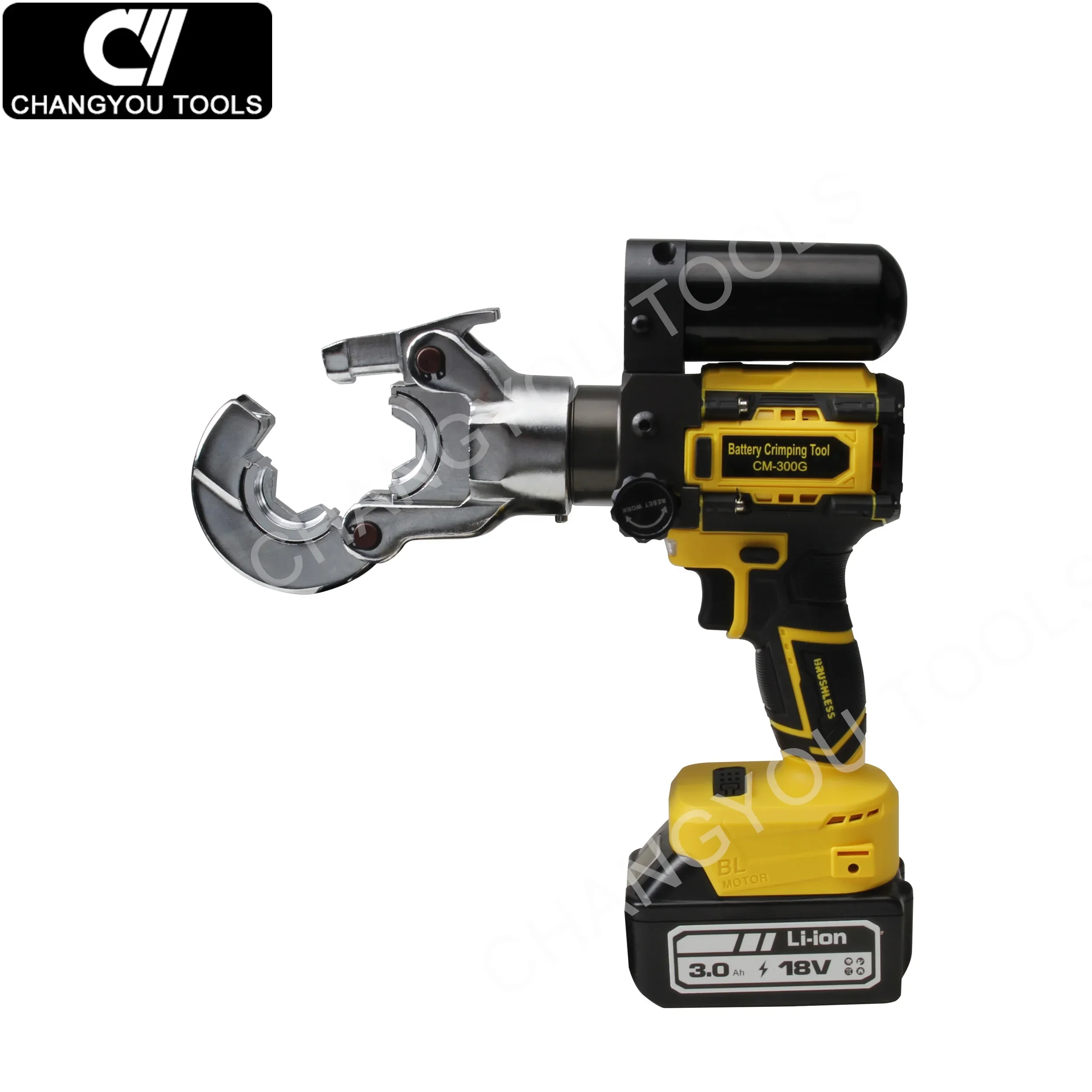 CM-300G Electric Crimping Tool for Cable Lugs Battery Crimper Hydraulic Crimping Tool with 2 Battery