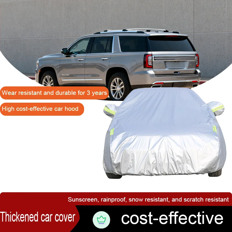 For GMC Yukon outdoor sunshade, UV protection, rain, snow, fog and dust prevention, complete set of car covers, thickened car