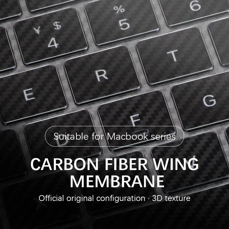 

Carbon Fiber TPU Keyboard Cover for MacBook Air 15" 13.6" M4 M3 M2 Chip MacBook 2025-2021 Pro 14" 16" M4 M3 M2 M1 Pro Max Chip