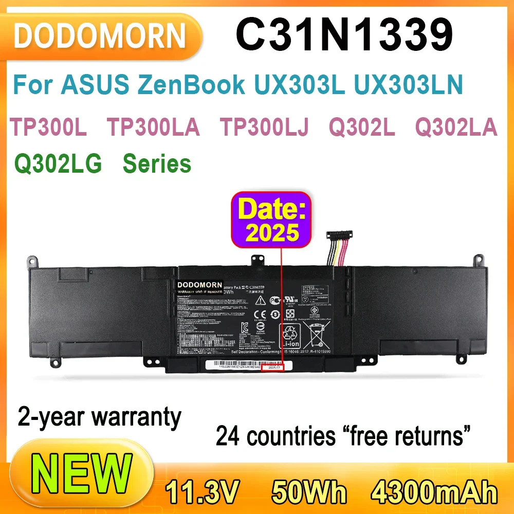 Laptop Battery For ASUS ZenBook UX303L UX303LN TP300L TP300LA TP300LJ Q302L Q302LA Q302LG Series High Quality