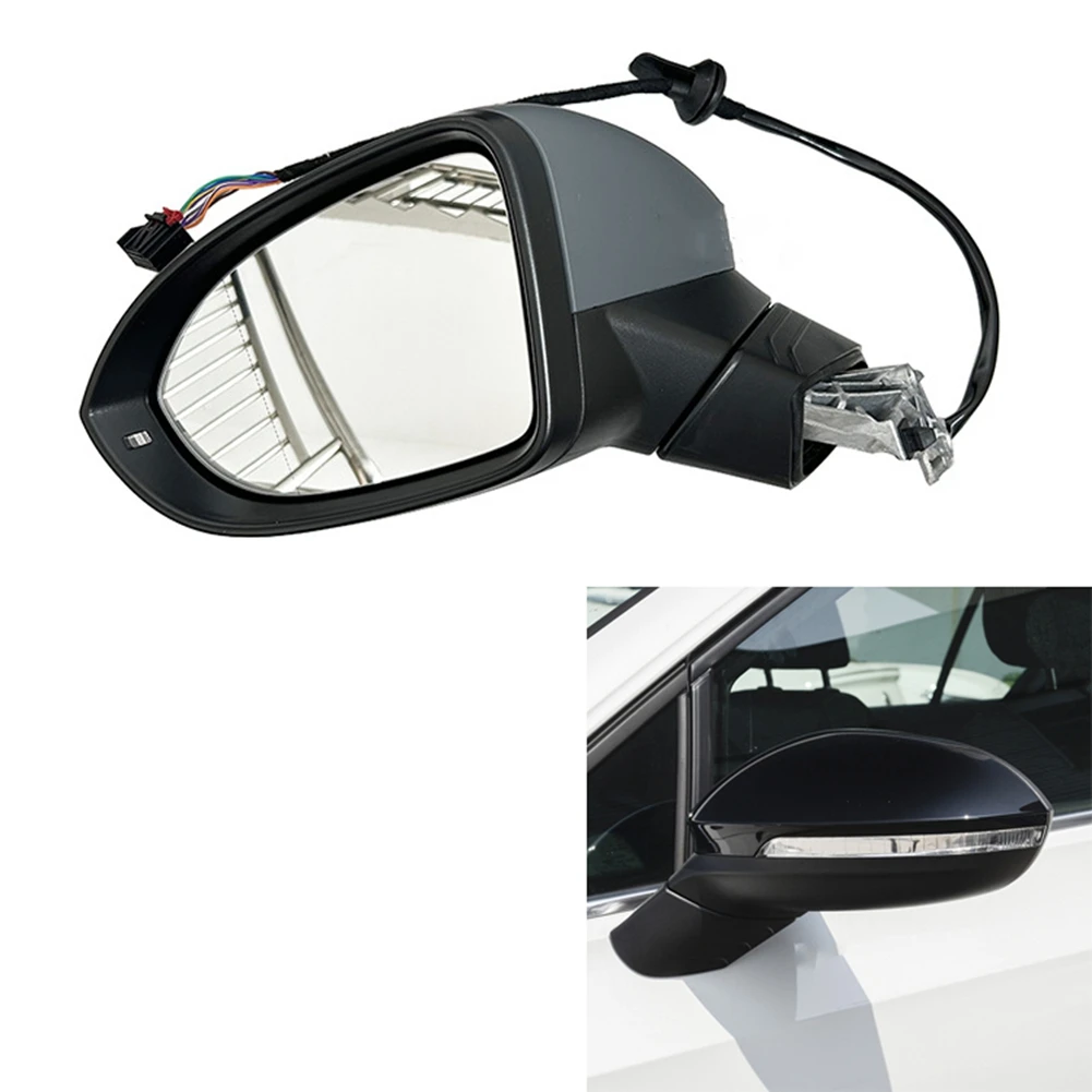 9-Wire Car Right Side Rear View Mirror Electric Adjustable Heated Rear View Mirror Assembly for Golf Mk8 2020-2022