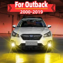 2Pcs LED Fog Lamp Bulbs For Subaru Outback 2000-2015 2016 2017 2018 2019 Front Driving Light Double Colors 6000K White