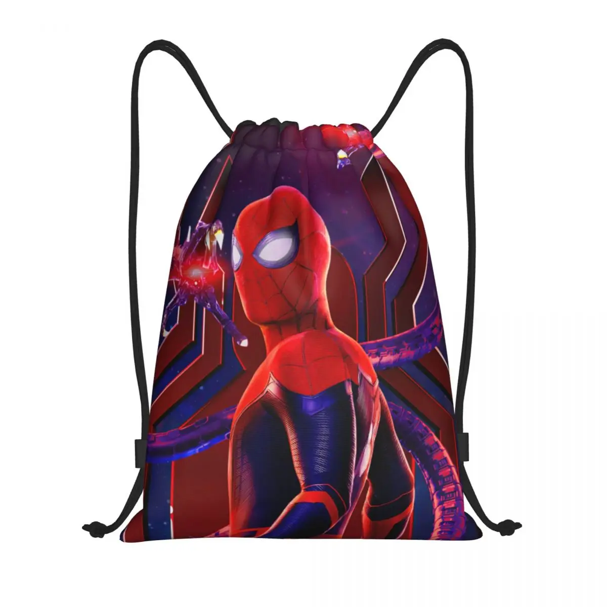 Borsa da viaggio con coulisse con Logo personalizzato Spider Man zaino da viaggio borsa da scuola per studenti Muslimate