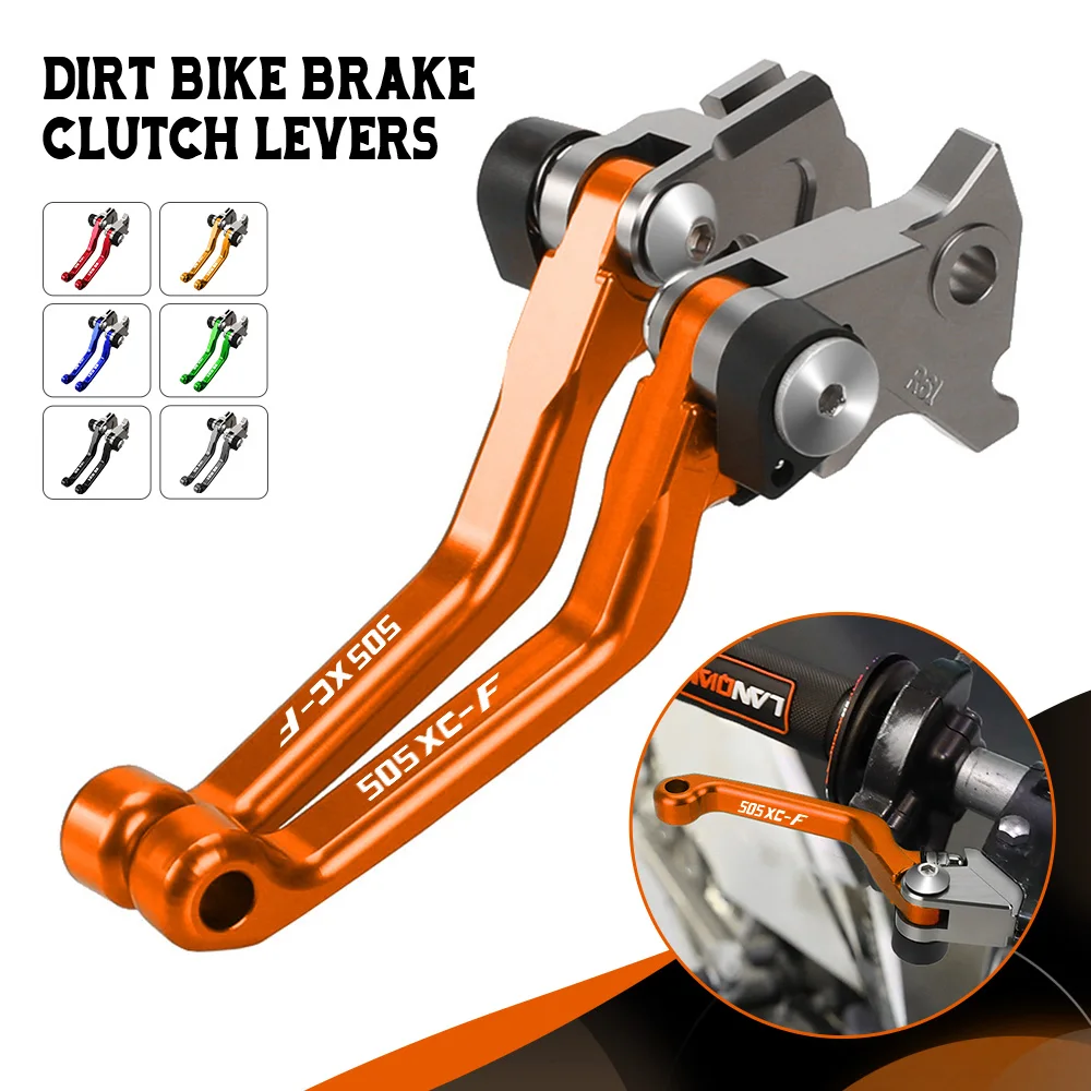 1 Pair Motorcoss Pit Dirt Bike Pivot Foldable CNC Brake Clutch Levers For 505XCF 505 XCF 2008