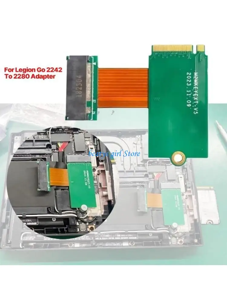 

C7AB For Legion Go Transfer Board 90 Degrees M.2 NVMe Hard Drive Transfer Card 2240 to 2280 Hard Drive Adapter