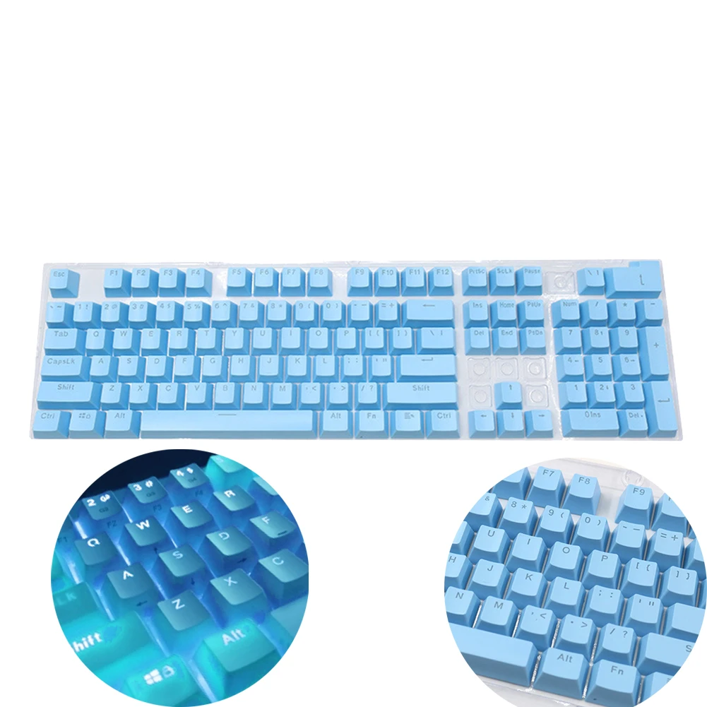 Neue 104 Pcs Mechanische Tastatur Tastenkappen Set OEM Ersatz Backlit ABS Lila Weiß Schlüssel Kappe für 61/87/104 Schlüssel Kirsche MX keycap