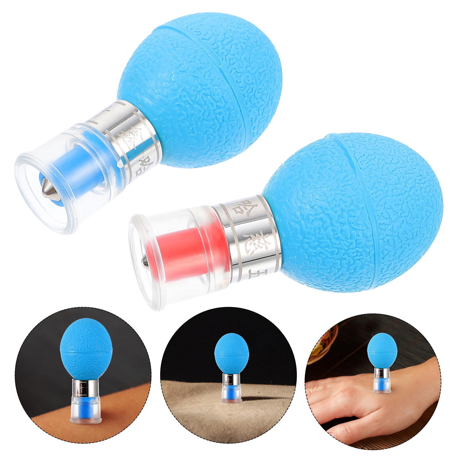 

2pcs Cupping Device Silver Needle Body Suction Cups Vacuum Tool Home Care Negative Pressure Portable Cans Chinese Therapy