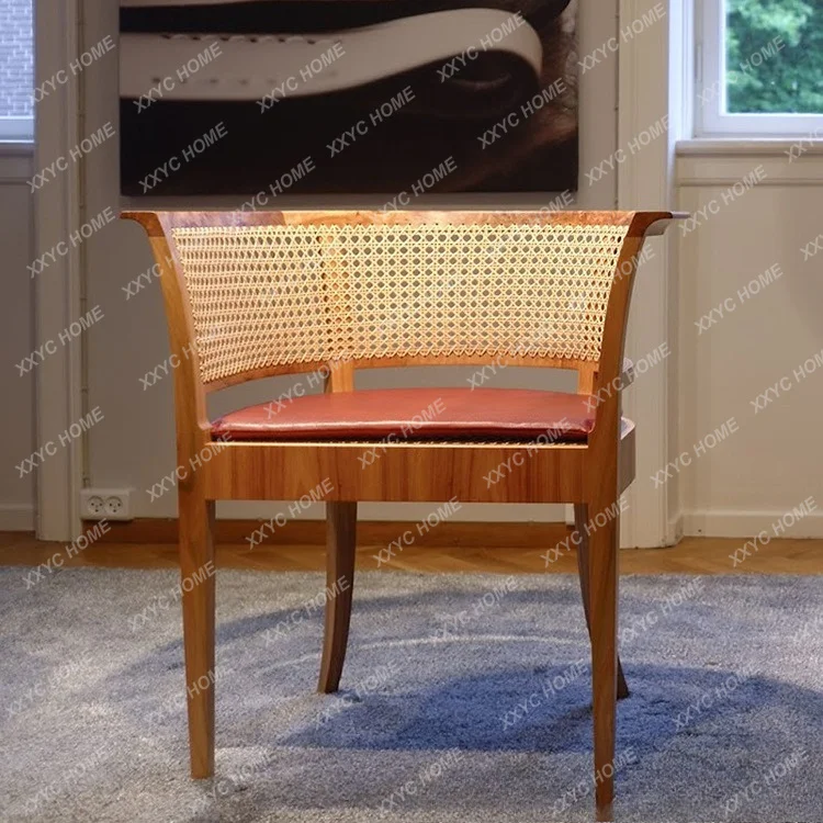 Solid wood simple modern  creative rattan art hotel restaurant balcony cafe homestay manufacturer handrail