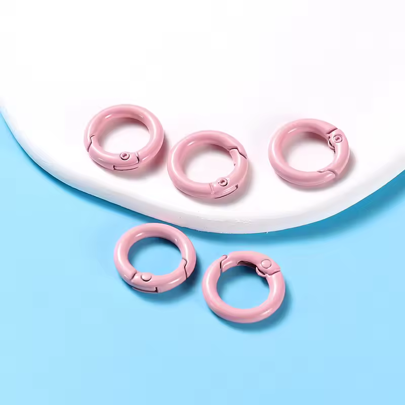 5Pcs/Lot 21 Colors Metal O Ring Spring Clasp Openable Round Carabiner Keychain Clips Hook Dog Chain DIY Jewelry Buckle Connector - Image 13