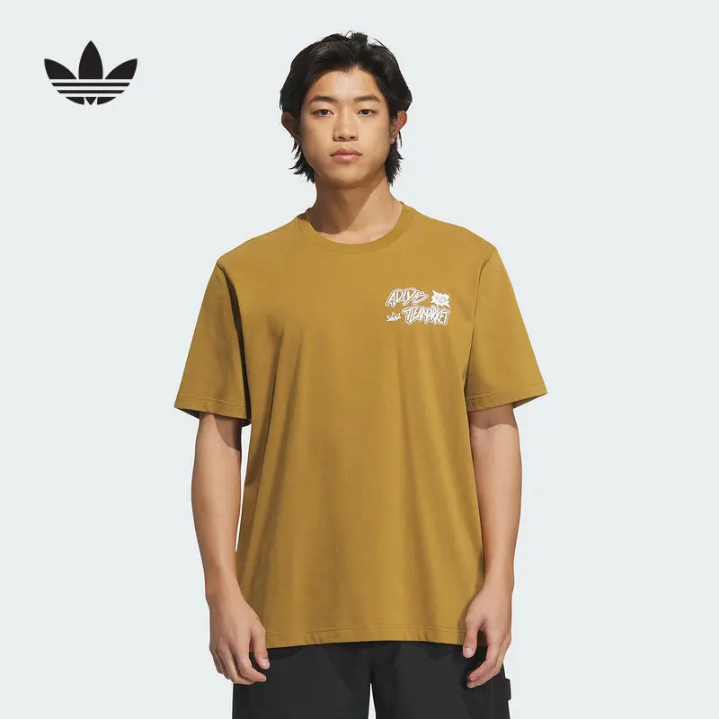 Adidas Clover Half Sleeve Back Football Style Graffiti Men's Short Sleeve T-Shirt KD1856