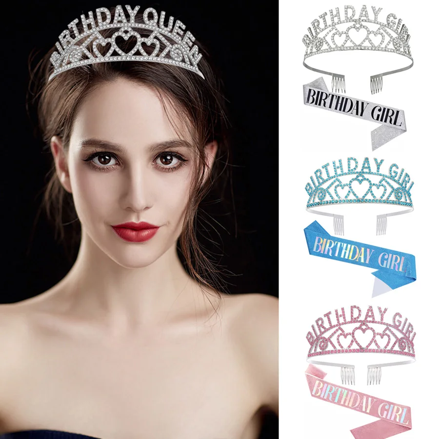 

Luxury Crystal Tiaras And Crowns Rhinestone Prom Diadem Girl Birthday Bridal Wedding Hair Accessories Jewelry Crown Tiara Gift
