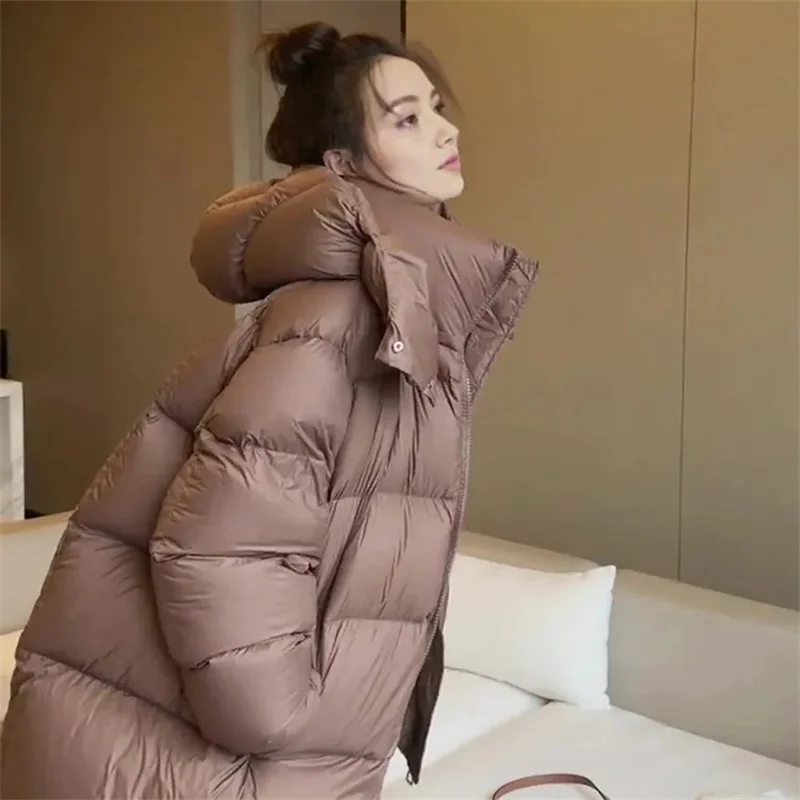 2025 فام الراقية مقنعين سترات أبلى الكورية المرأة القطن معطف مبطّن الشتاء السيدات موضة أسفل القطن سترة منفوخة