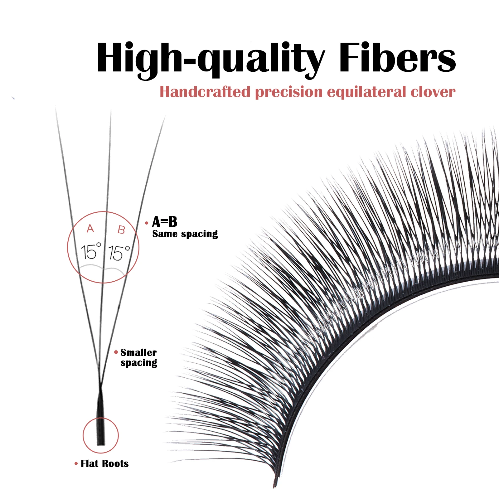 DeceMars 10ps/set V-shaped 3D Eyelash Extensions 12 Rows/Tray（6/7/8/9/10/11/12/13/14/15MM）