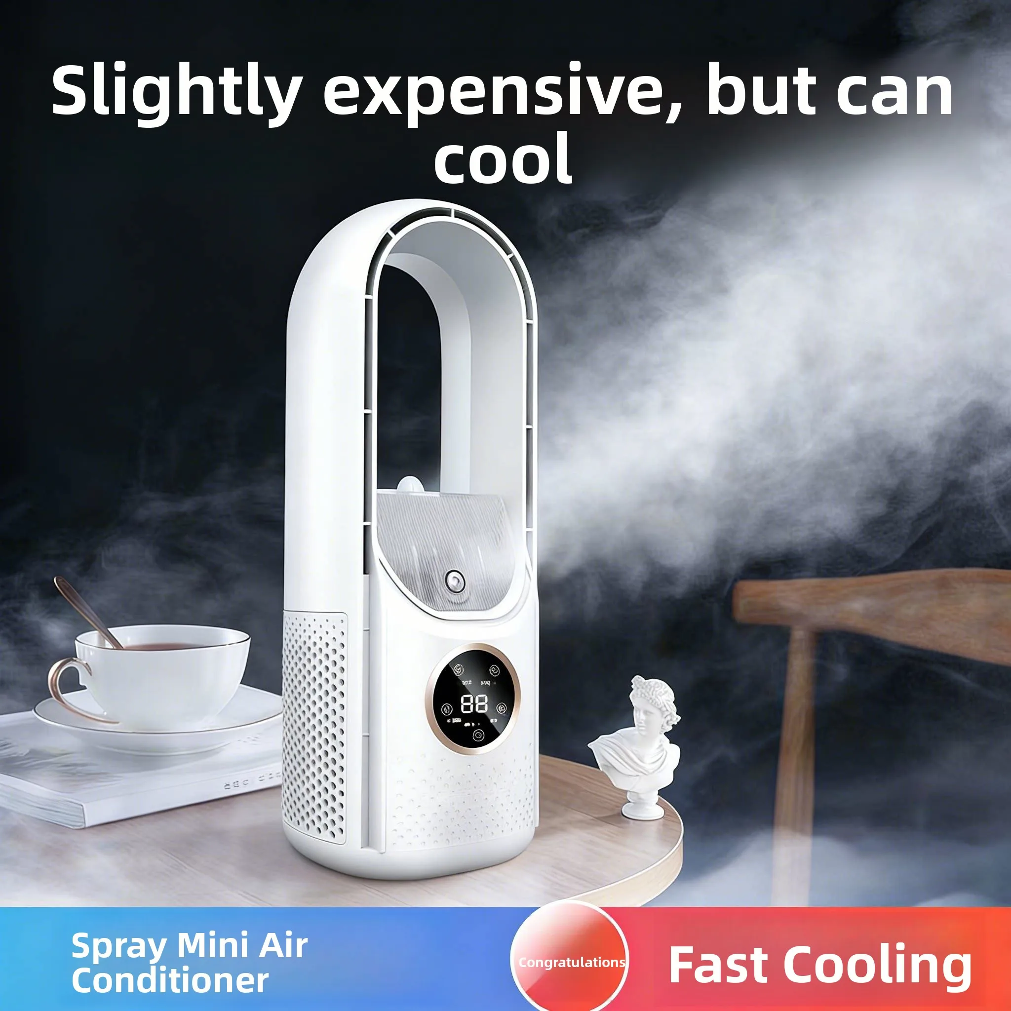 

Desktop Silent Cooling Fan High Wind Power Cold Fan for Home Dormitory Bed Large Cooling Power Quiet Fan