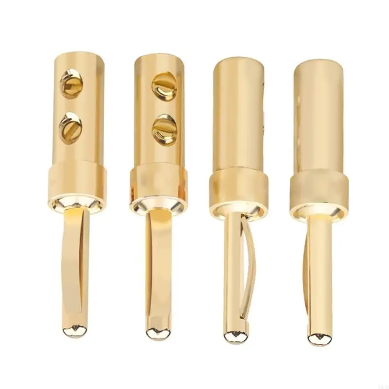 

462B Hifi OFC Copper Banana Plugs For Superiorsly Sound In HiFi Auditory And Home Cinema Setups 4PCS