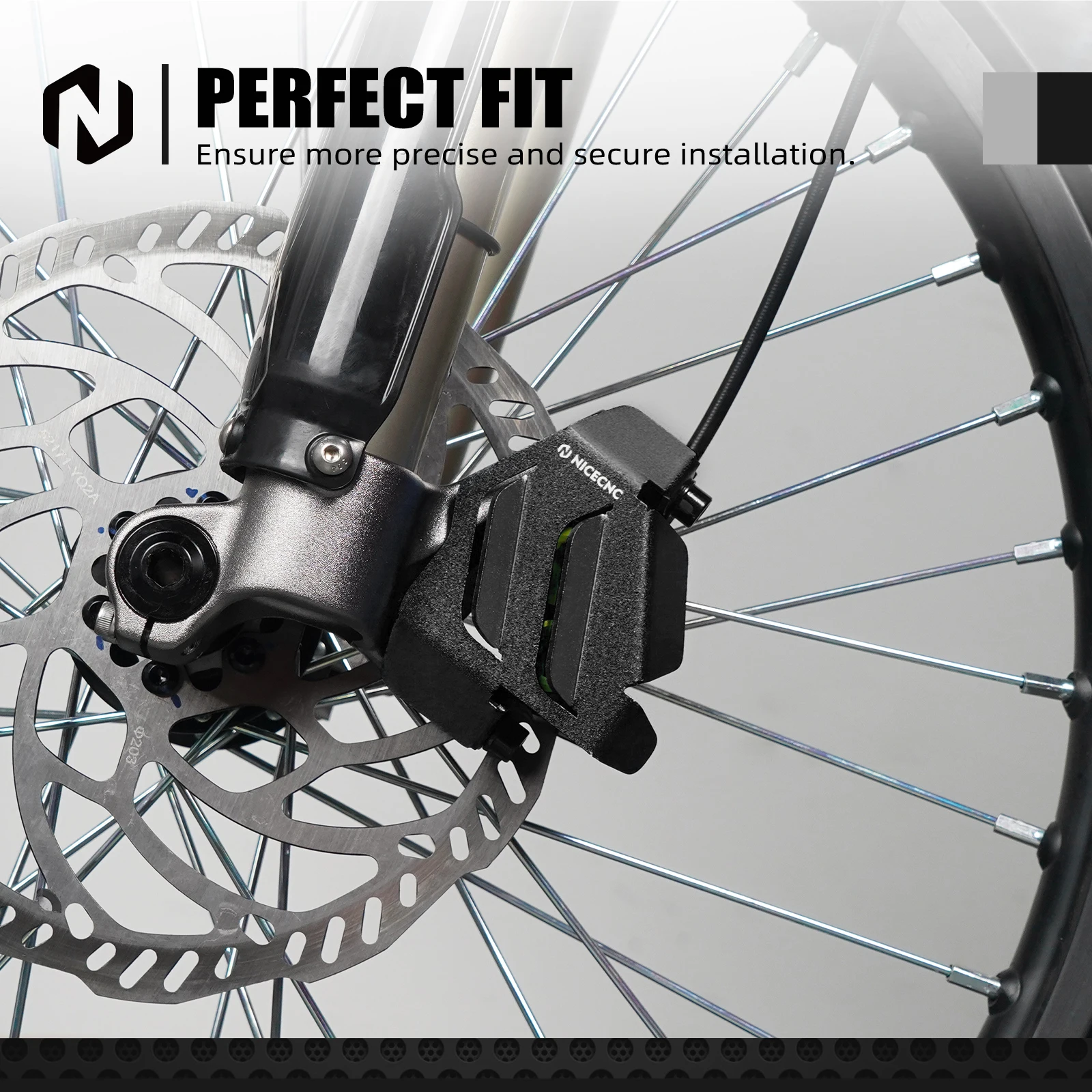 NICECNC Für Surron Light Bee X S L1E Elektrisches Dirt Bike Vorderradbremssattel Schutzfolie Aluminium Für Segway X160 X260 2024 – Detail 13
