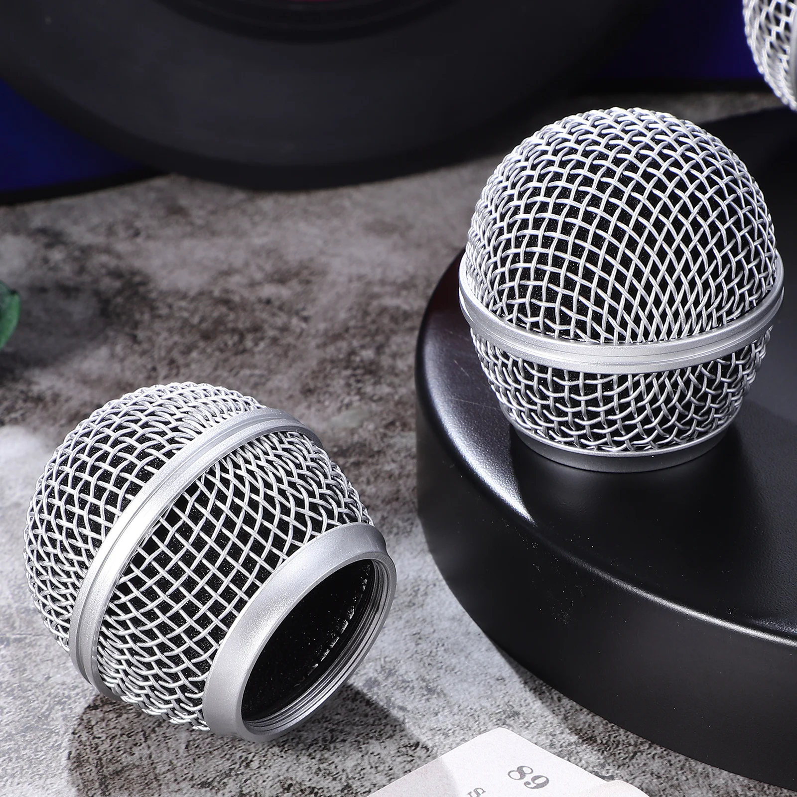 

Professional Metal Mesh Cover Grill Mic Grille Replacement Computer Head Silver