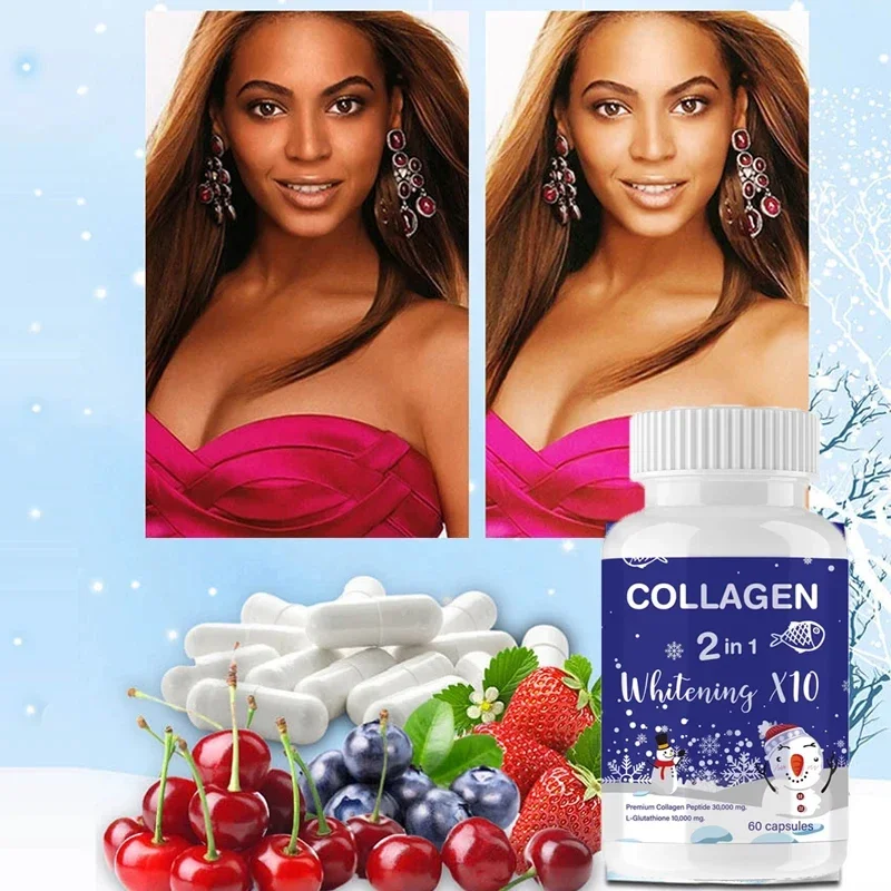 1 bottle 60 Frozen Collagen 2-in-1 Peptide Capsules，Moisturize
