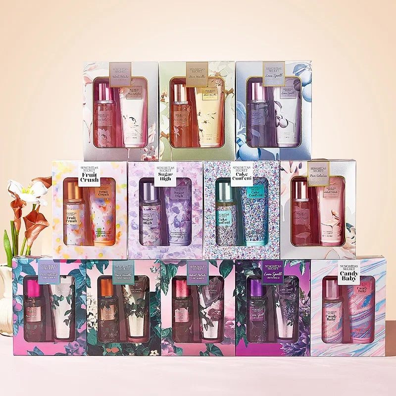 عطر فيكتور الجديد 125 مل و125 مل، عطر الجسم، عطر يدوم طويلاً ومزيلات العرق عبر الحدود، مجموعة عطور لوشن الجسم