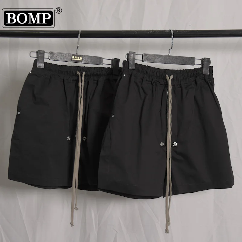 [BOMP] 2024 Autumn Men Ro New Woven Workwear With Four Leg Slit And Personalized Zipper Men's Beach Casual Shorts New Fashion