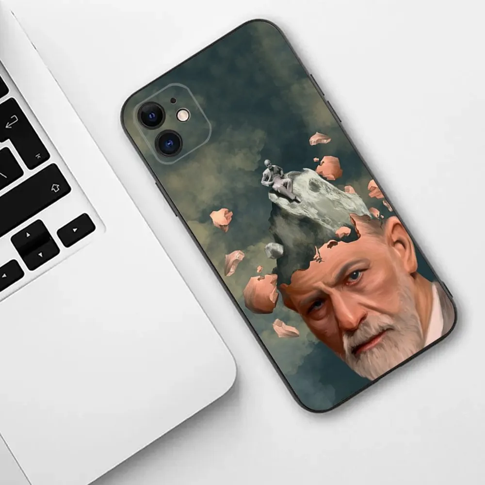 Sigmund psychoanalysis Freud  Phone Case For iPhone 16,15,14,13,12,11,Plus,Pro Max,XS,X,XR,SE,Mini,8,7 Soft Silicone Cover