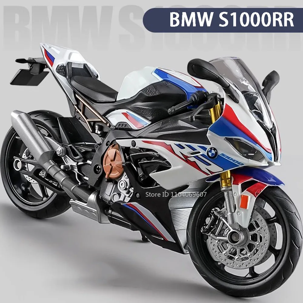 1:12 BMW هوندا S1000RR الدراجات النارية لعبة مجسمة سيارات سبيكة دييكاست شيك امتصاص الإطارات المطاطية المحركات هدايا عيد ميلاد للأطفال الصبي