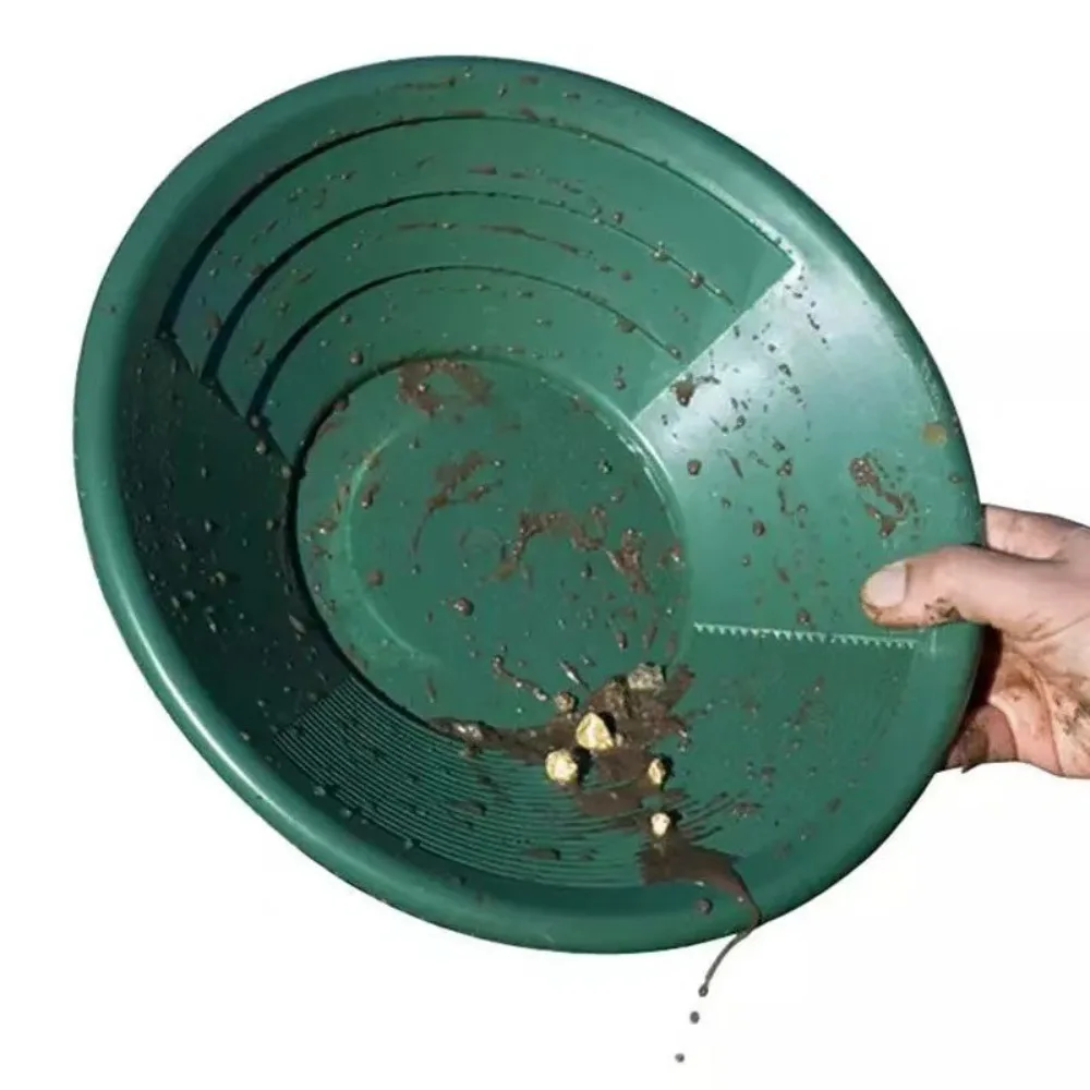 

New 14inch Gold Panning Basin Round Plastic Nugget Sluicing Pan Gold Prospecting Dredging for Metal Detector