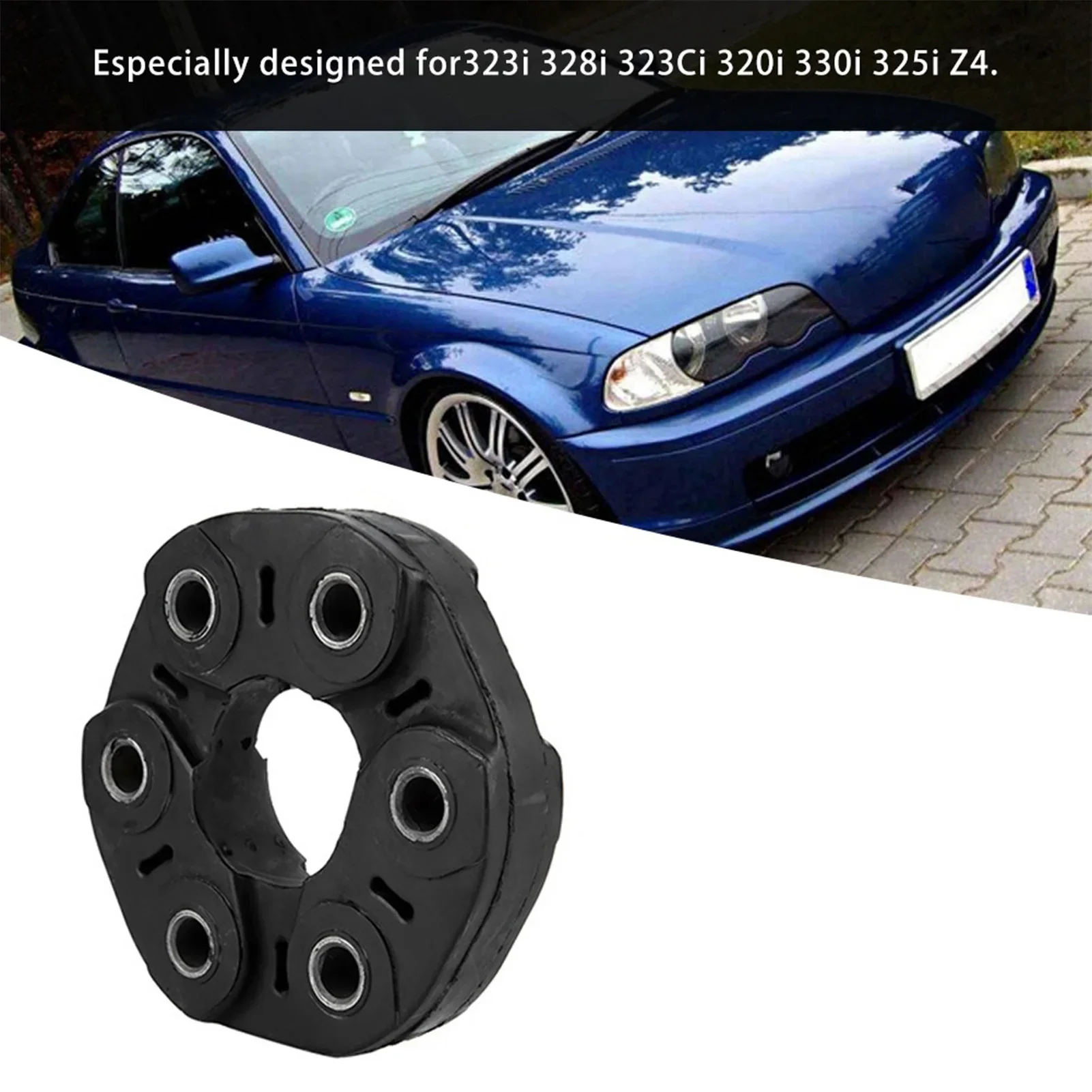 

Drive Shaft Flex Disc, Driveshaft Telescopic Disk 26117511454 for BMW E46 E36 E39 E34 X5 Z3 Z4, Aluminum Alloy, 96mm, 6 Holes