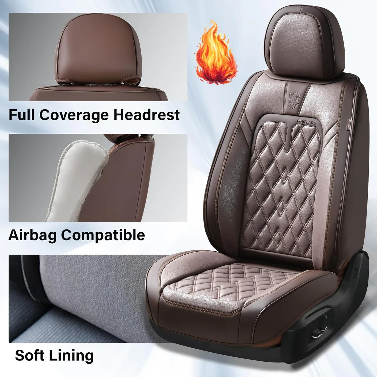 

Car Seat Covers Full Set, 5 Covers for Cars, Car Covers Front Back Covers, Car Protector Luxury