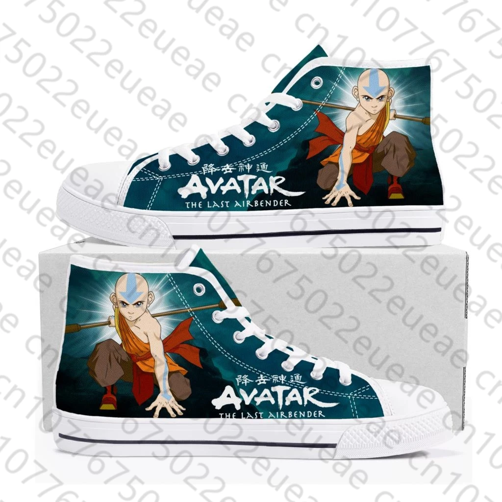 Avatar The Last Airbender High Top Sneakers High Quality Mens Womens Teenager Canvas Sneaker Casual Couple Shoes Custom Shoe