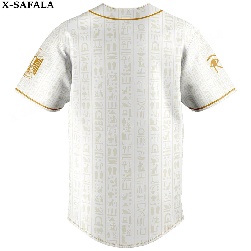 Egypt Love Country Flag Coat Of Arms Egypt 3D Printed Baseball Jersey Shirt Men's Tops Tee Oversized Streetwear Jersey-1