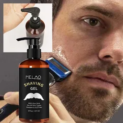 Gel de afeitado para hombre, gel de afeitar de glicerol, espuma refrescante para Barba, 237ml